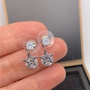 S925 Stud Earring With Floating Star